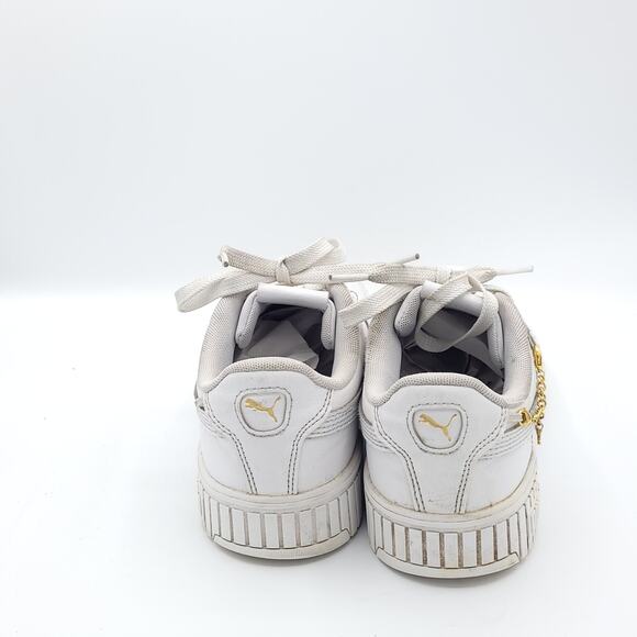 Puma carina 391732-01 white gold womens size 7.5 - Picture 6 of 10